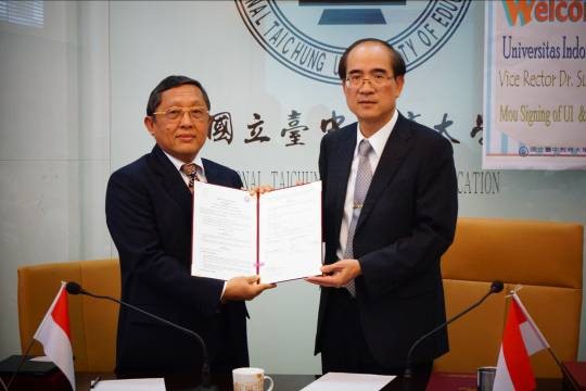 印尼大學(Universitas Indonesia, UI)副校長Dr.Sunardji蒞校參訪並代表簽署學術交流協議書(MoU)